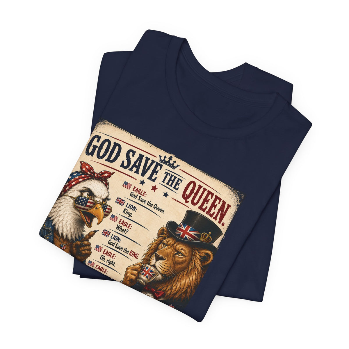 God Save the Queen — Vintage British Tribute Eagle & Lion Tee