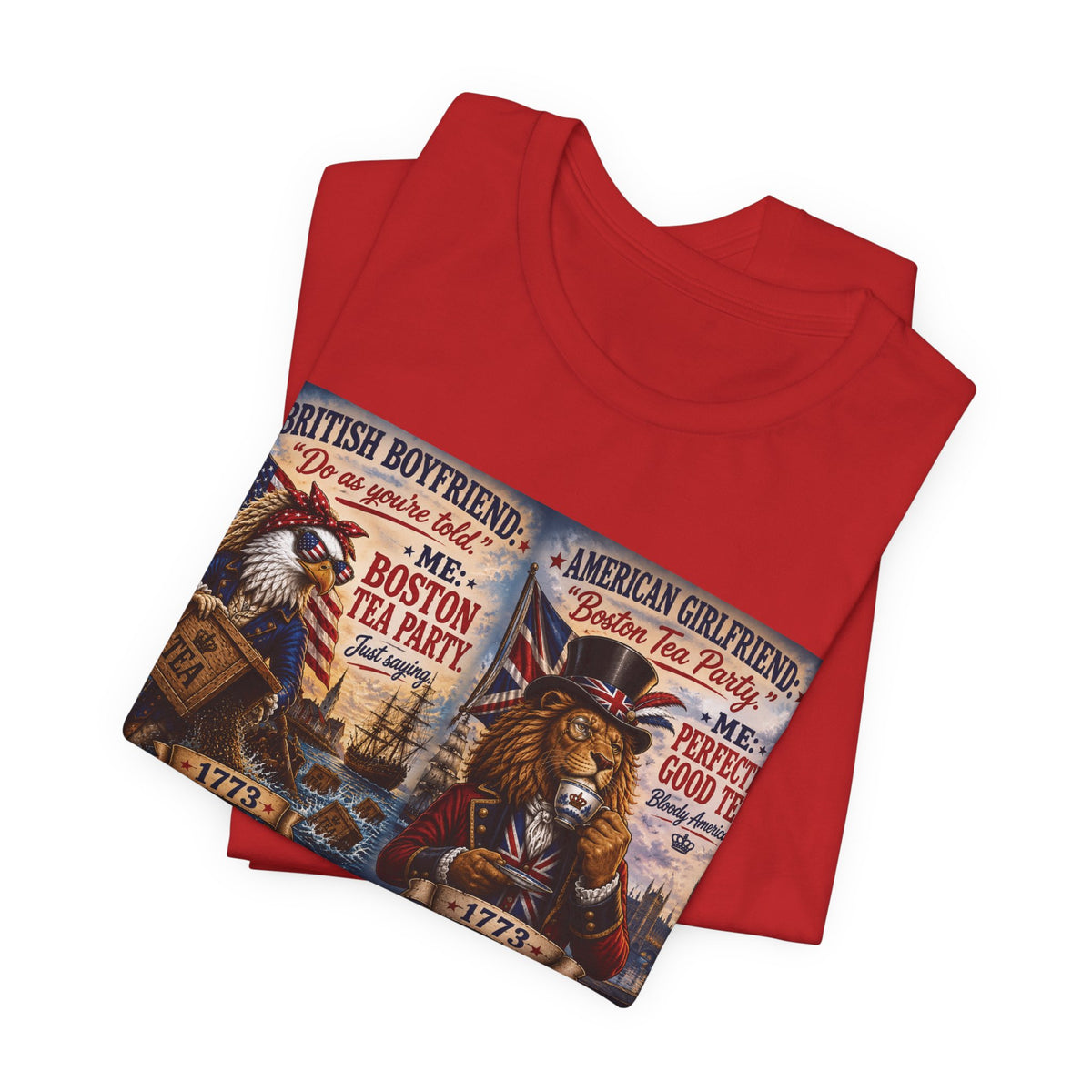 Boston Tea Party — British Boyfriend & American Girlfriend Eagle & Lion Tee