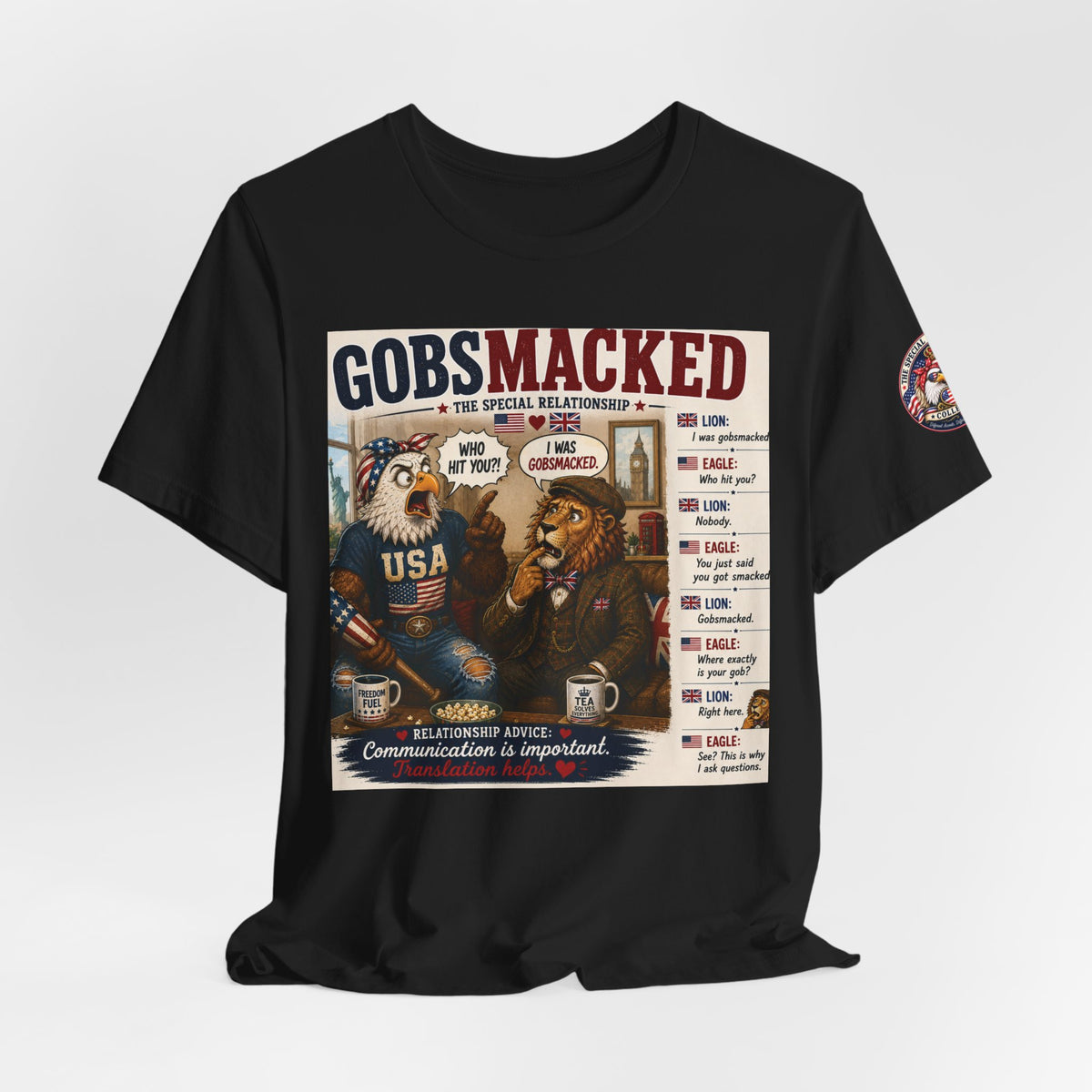 Gobsmacked — The Special Relationship Eagle & Lion Tee
