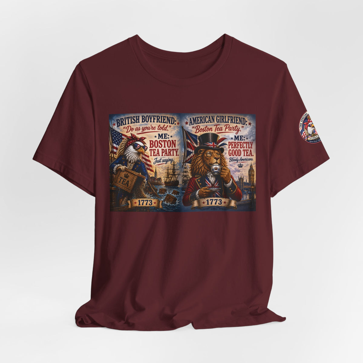 Boston Tea Party — British Boyfriend & American Girlfriend Eagle & Lion Tee