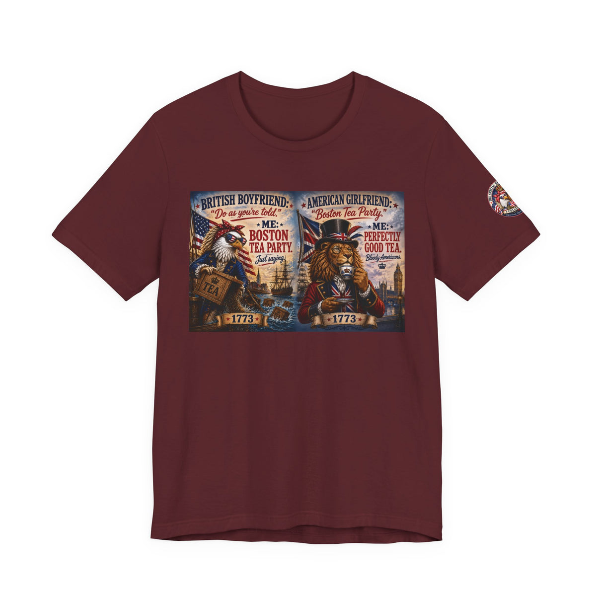 Boston Tea Party — British Boyfriend & American Girlfriend Eagle & Lion Tee