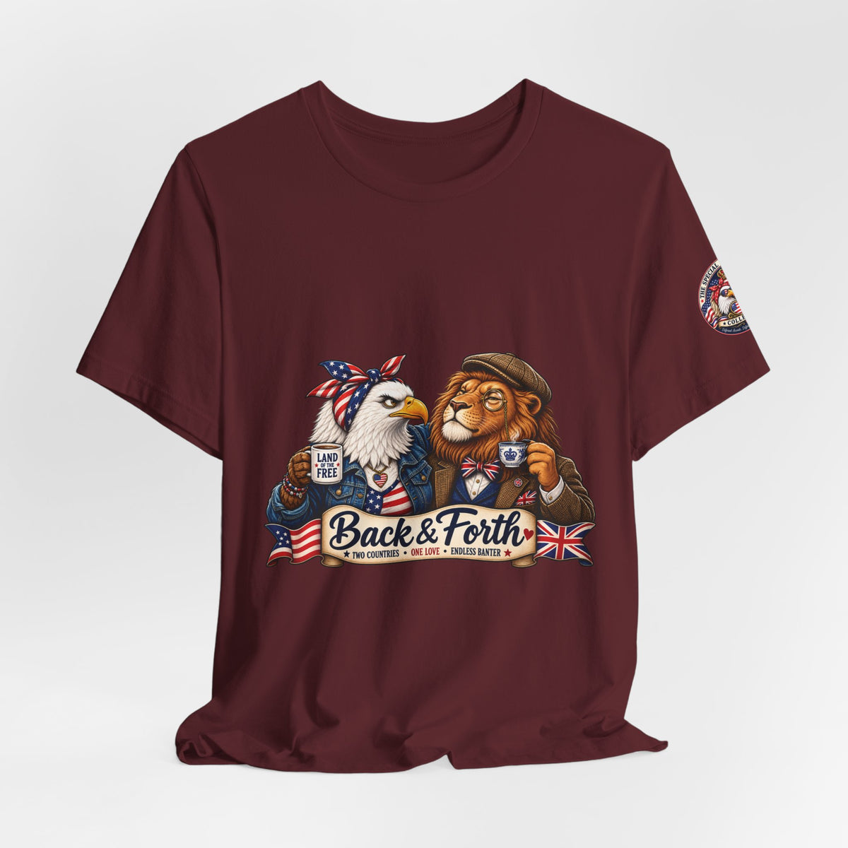 Back & Forth — British & American Banter Eagle & Lion Tee