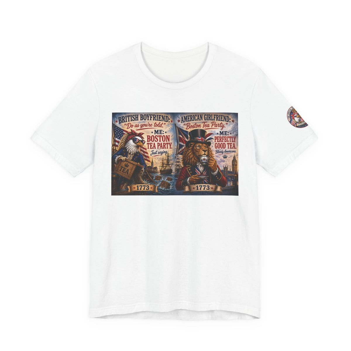 Boston Tea Party — British Boyfriend & American Girlfriend Eagle & Lion Tee