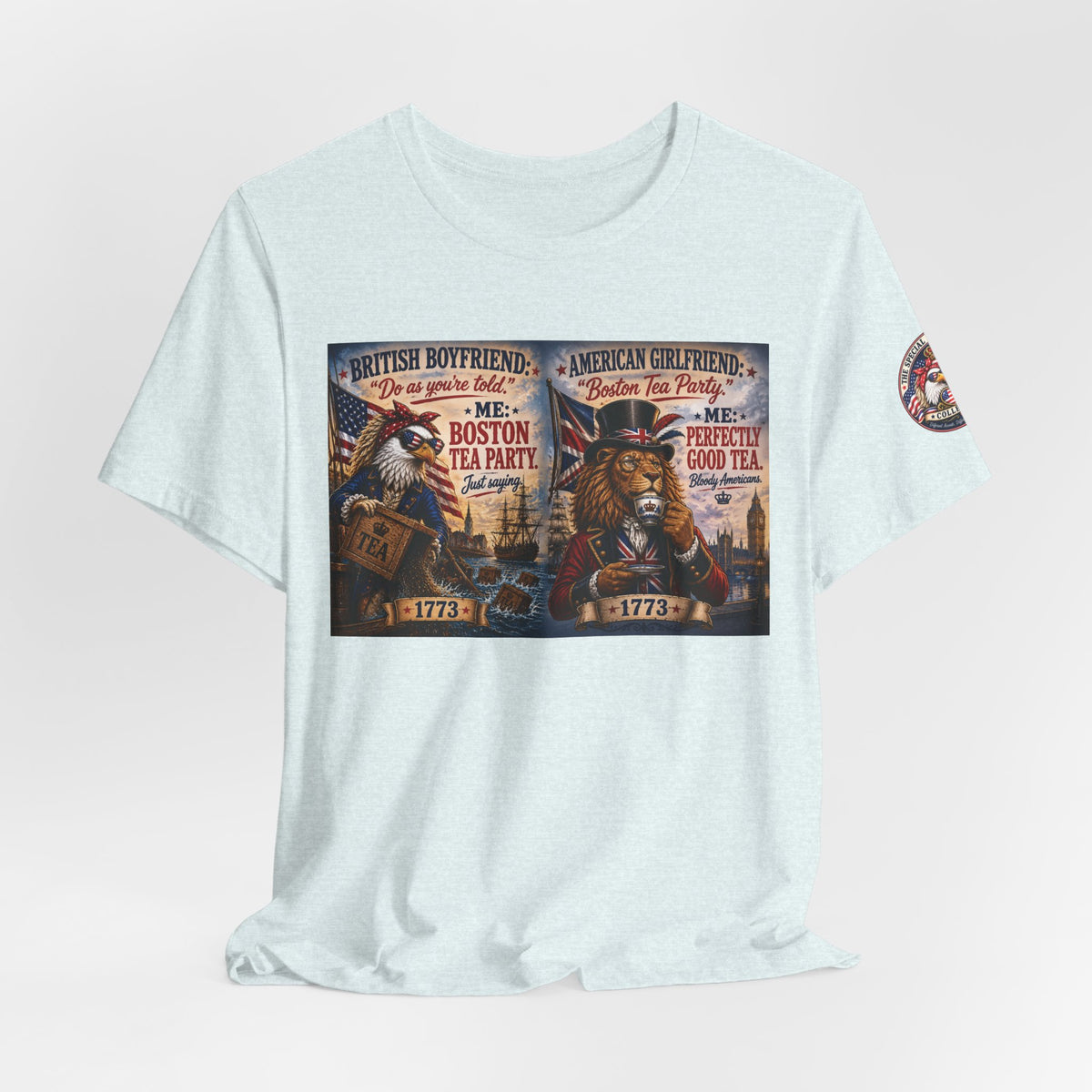 Boston Tea Party — British Boyfriend & American Girlfriend Eagle & Lion Tee