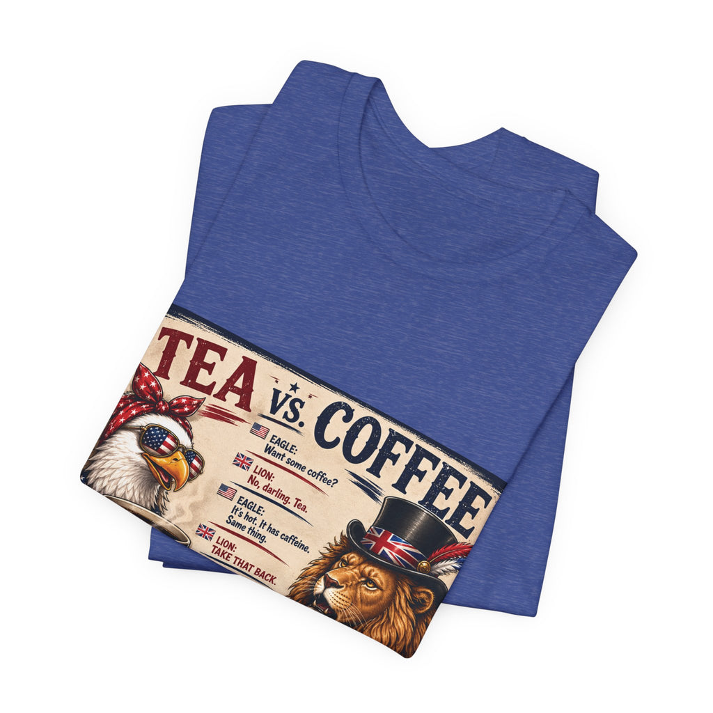 Tea vs. Coffee — British & American Banter Eagle & Lion Tee