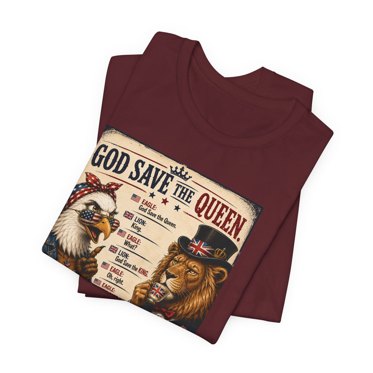 God Save the Queen — Vintage British Tribute Eagle & Lion Tee