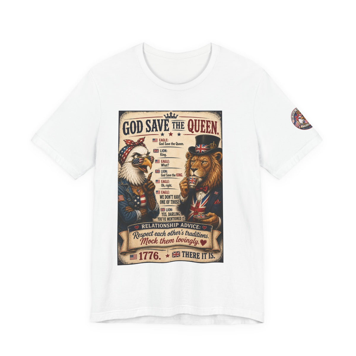 God Save the Queen — Vintage British Tribute Eagle & Lion Tee