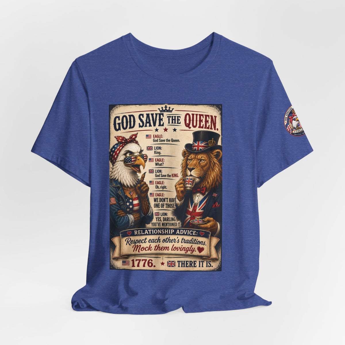 God Save the Queen — Vintage British Tribute Eagle & Lion Tee