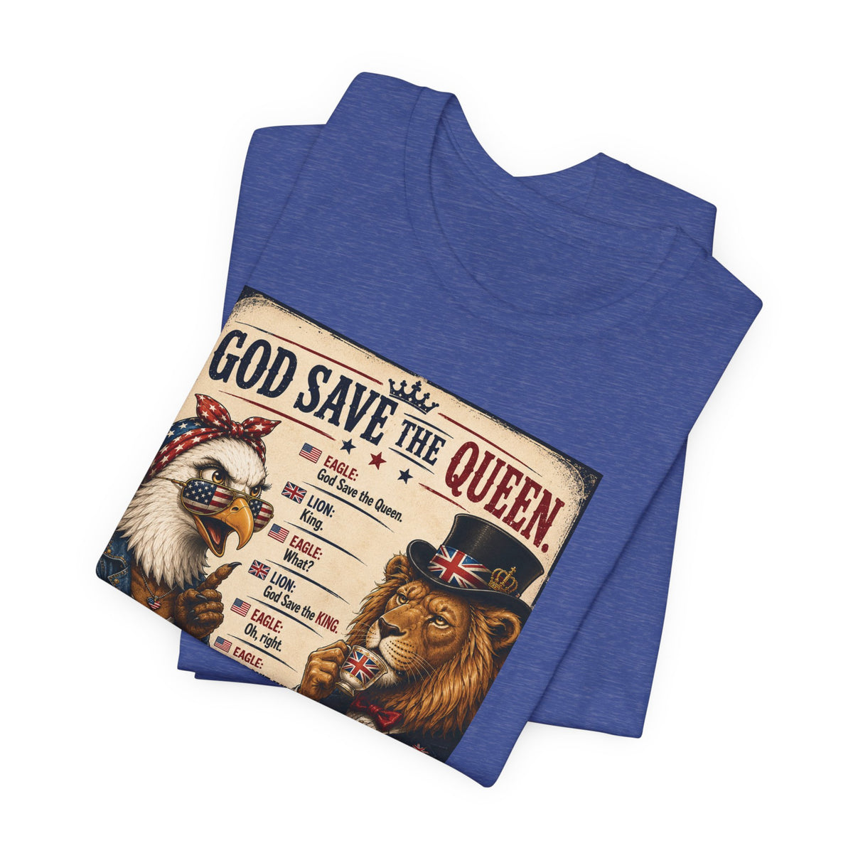 God Save the Queen — Vintage British Tribute Eagle & Lion Tee
