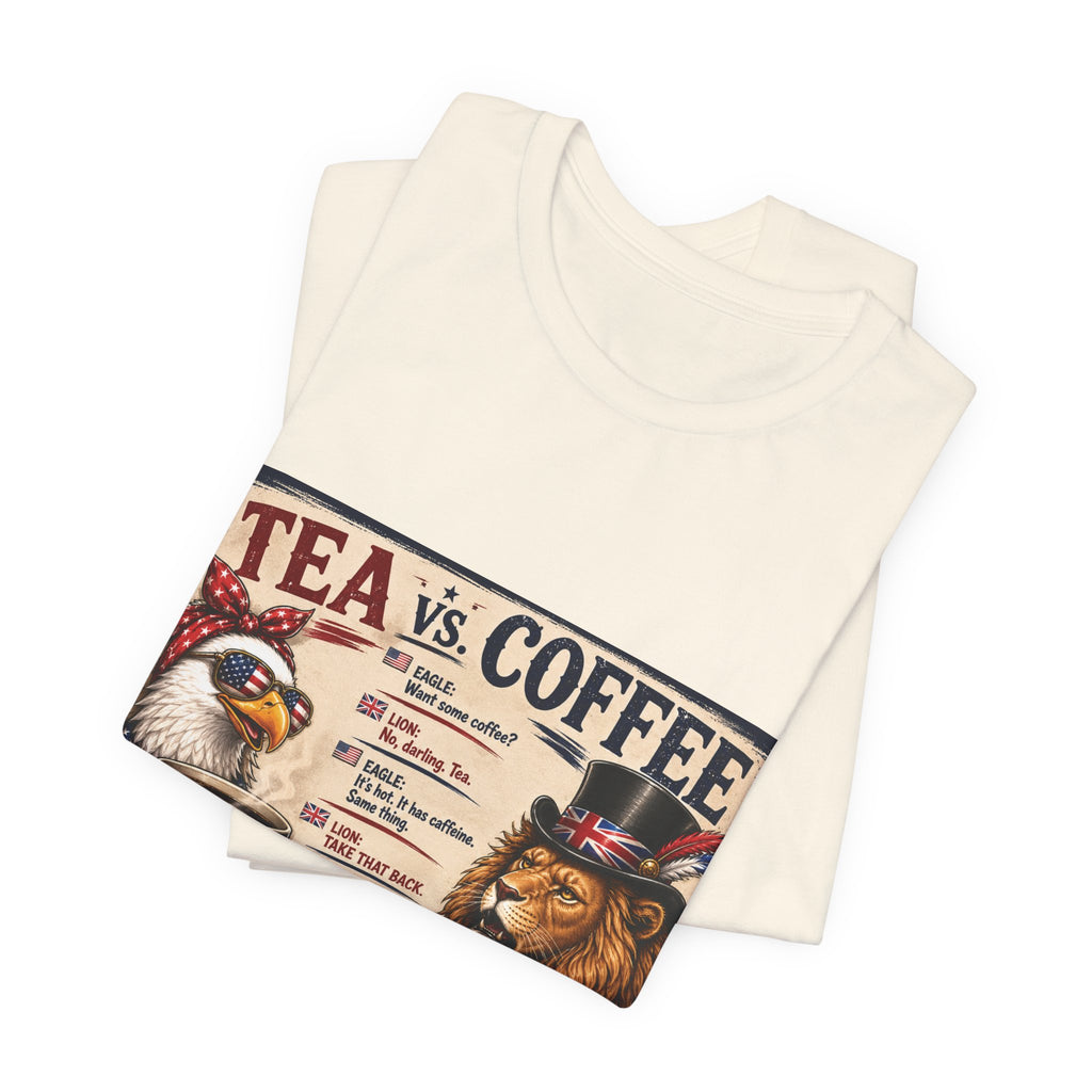 Tea vs. Coffee — British & American Banter Eagle & Lion Tee
