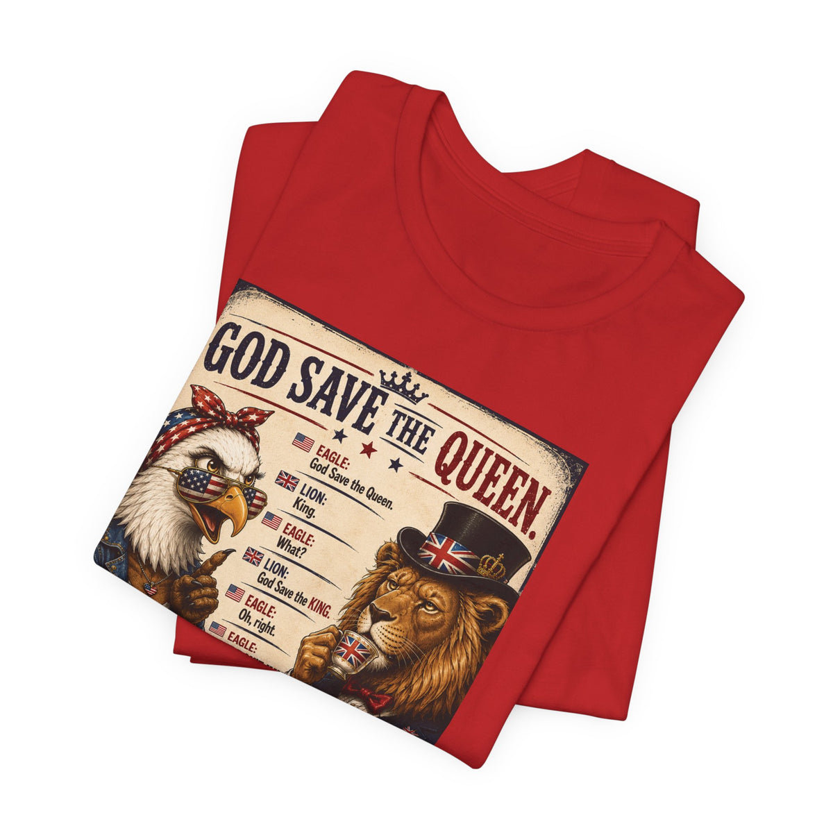 God Save the Queen — Vintage British Tribute Eagle & Lion Tee
