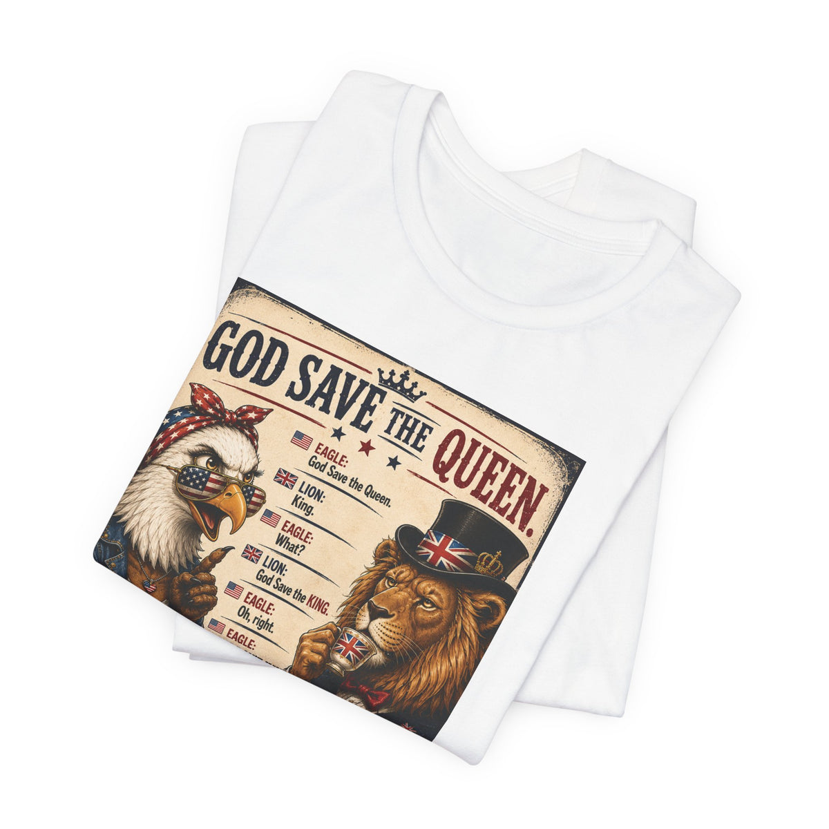 God Save the Queen — Vintage British Tribute Eagle & Lion Tee
