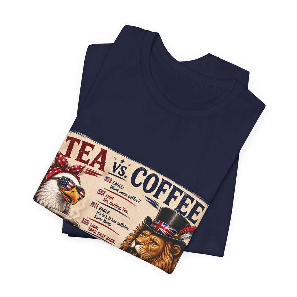 Tea vs. Coffee — British & American Banter Eagle & Lion Tee