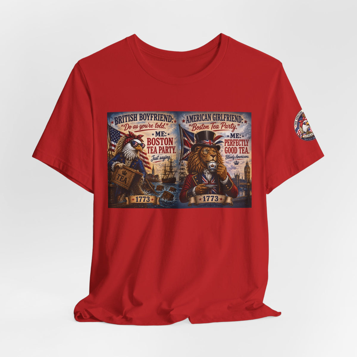 Boston Tea Party — British Boyfriend & American Girlfriend Eagle & Lion Tee