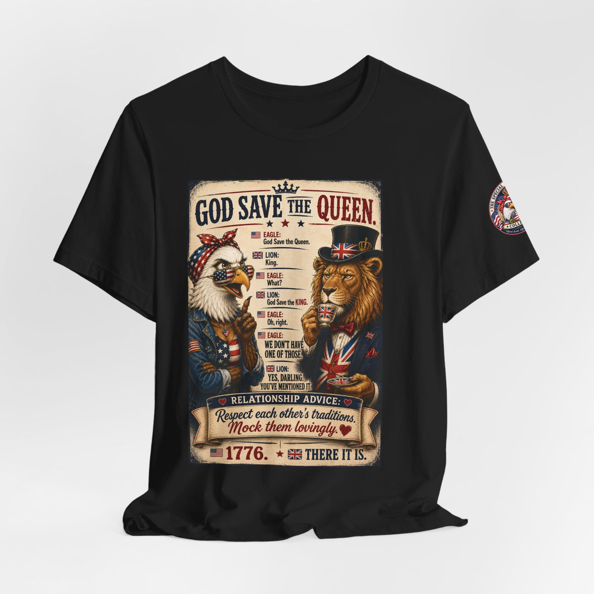 God Save the Queen — Vintage British Tribute Eagle & Lion Tee