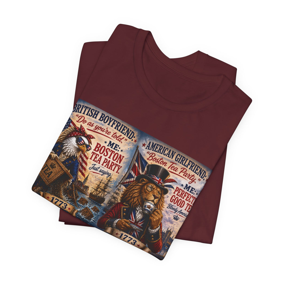 Boston Tea Party — British Boyfriend & American Girlfriend Eagle & Lion Tee