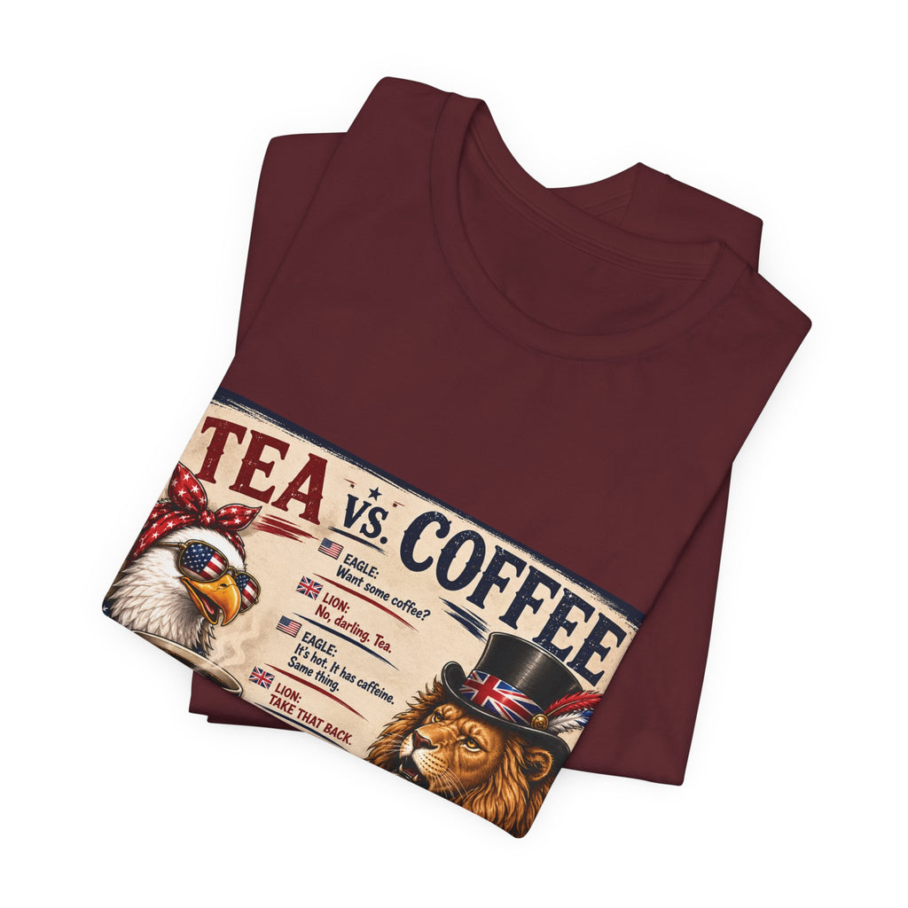Tea vs. Coffee — British & American Banter Eagle & Lion Tee