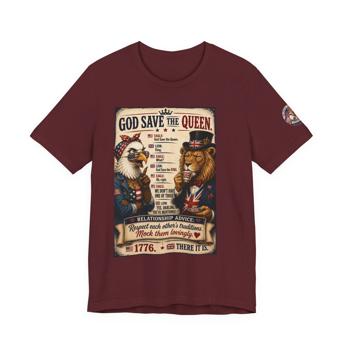God Save the Queen — Vintage British Tribute Eagle & Lion Tee