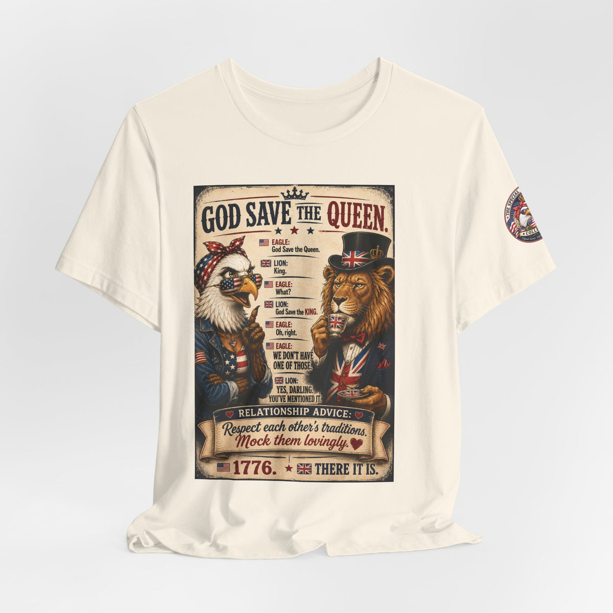 God Save the Queen — Vintage British Tribute Eagle & Lion Tee
