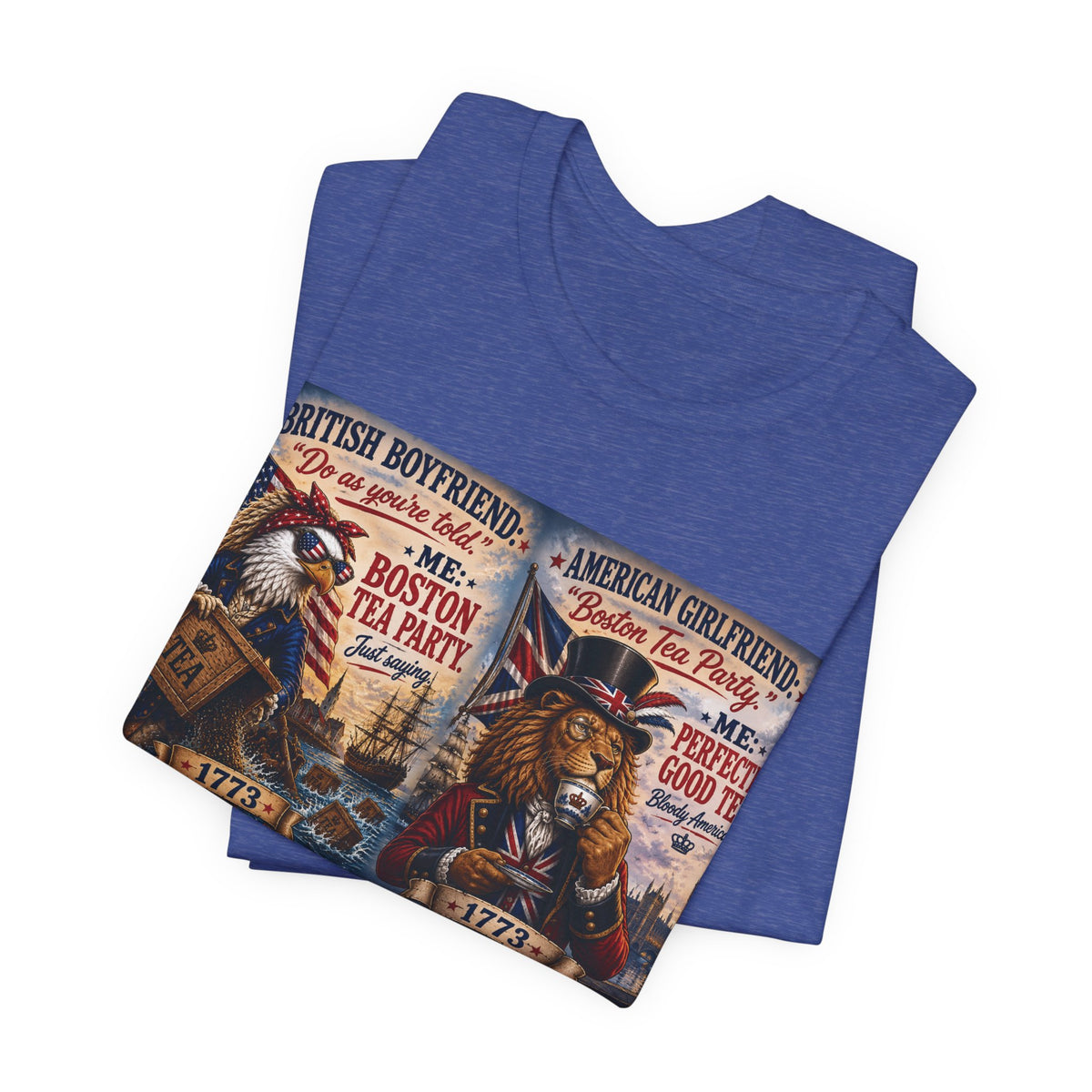 Boston Tea Party — British Boyfriend & American Girlfriend Eagle & Lion Tee