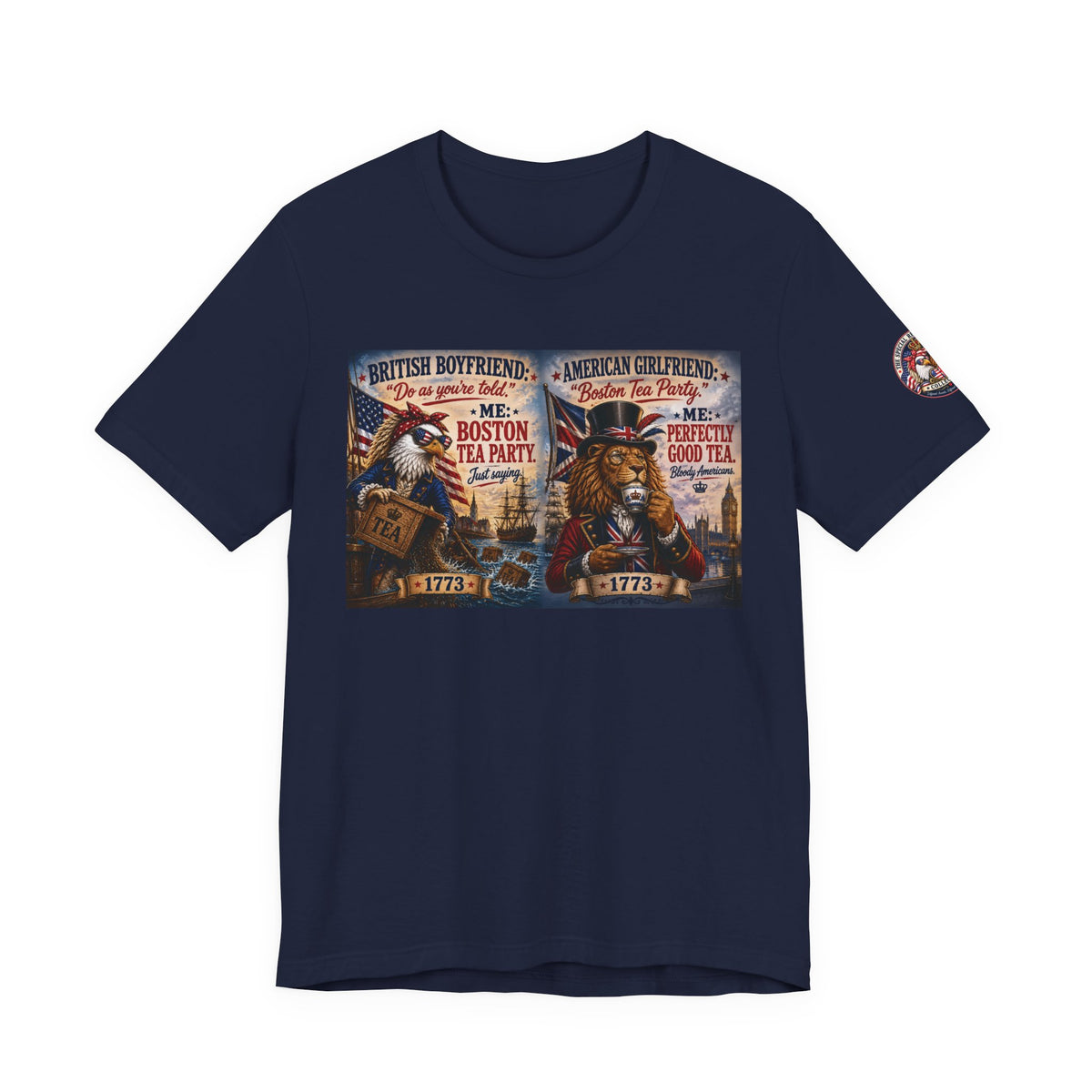 Boston Tea Party — British Boyfriend & American Girlfriend Eagle & Lion Tee