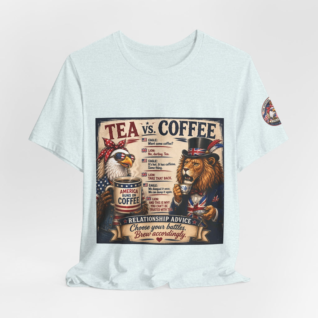 Tea vs. Coffee — British & American Banter Eagle & Lion Tee