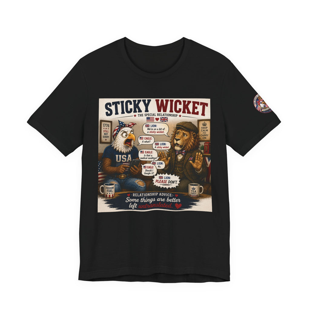 Sticky Wicket — British & American Banter Eagle & Lion Tee