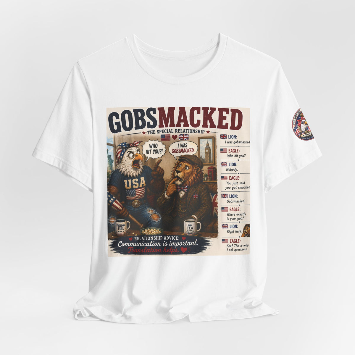 Gobsmacked — The Special Relationship Eagle & Lion Tee