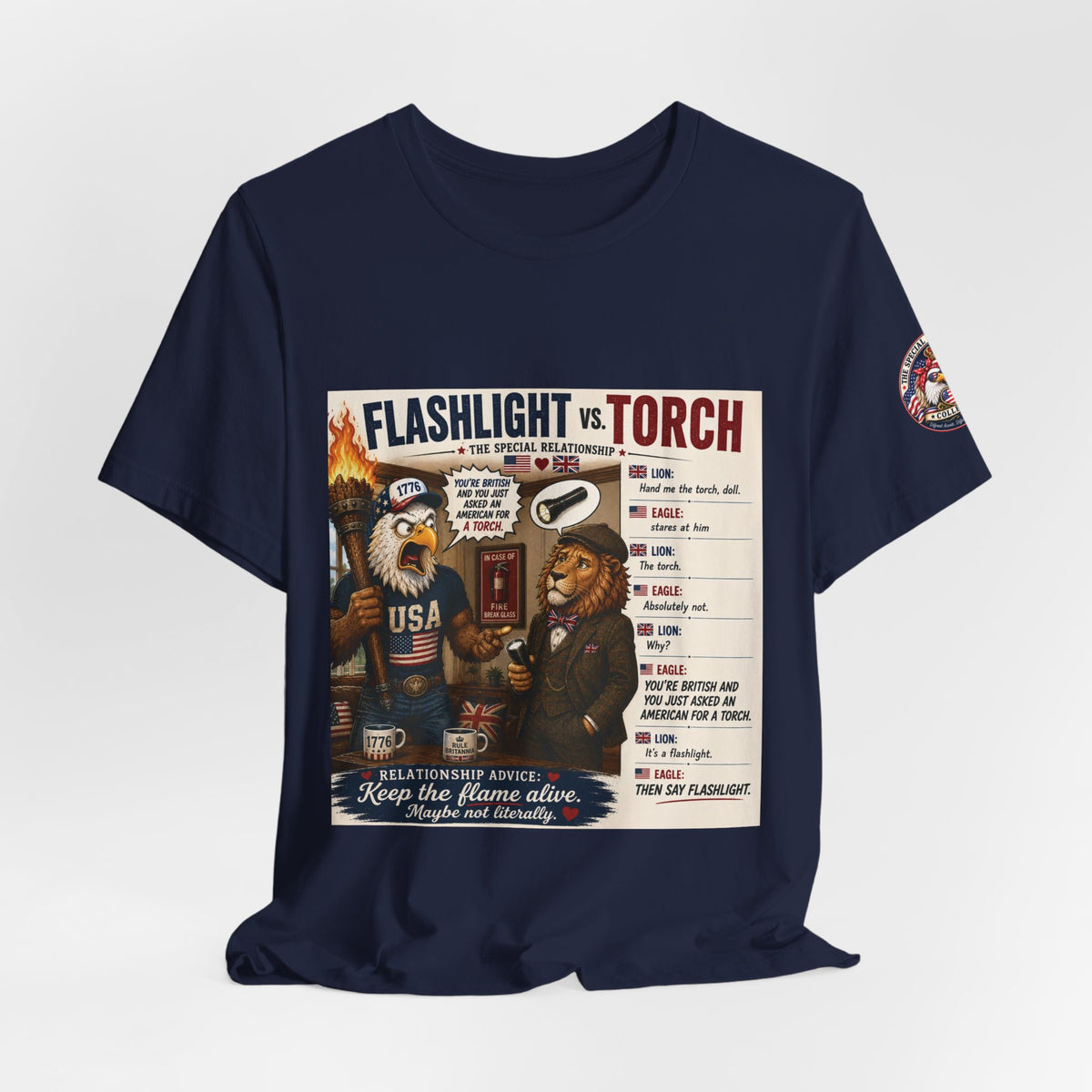 Pants vs. Trousers — British & American Banter Eagle & Lion Tee