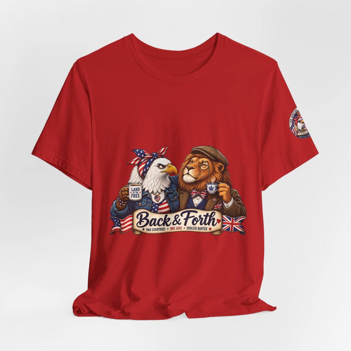 Back & Forth — British & American Banter Eagle & Lion Tee
