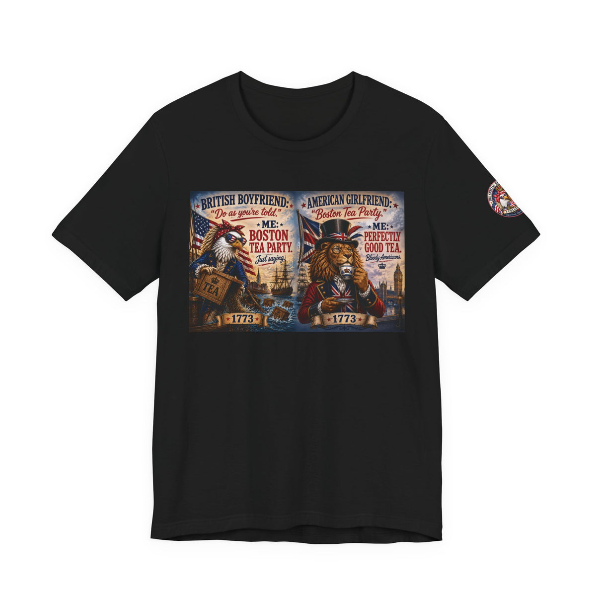 Boston Tea Party — British Boyfriend & American Girlfriend Eagle & Lion Tee