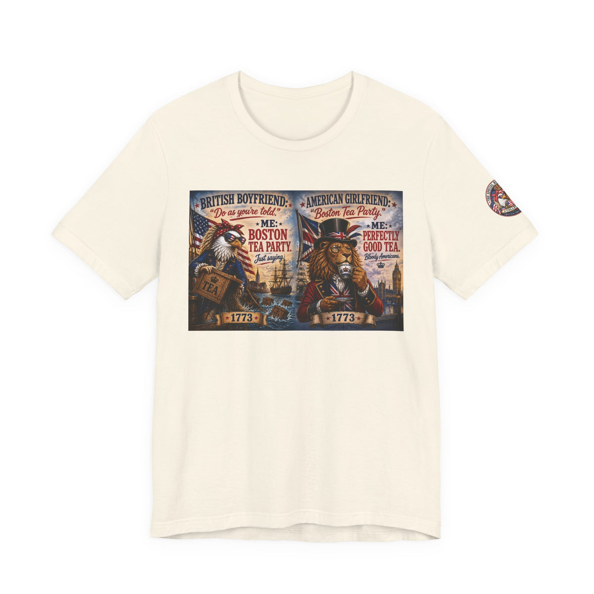 Boston Tea Party — British Boyfriend & American Girlfriend Eagle & Lion Tee