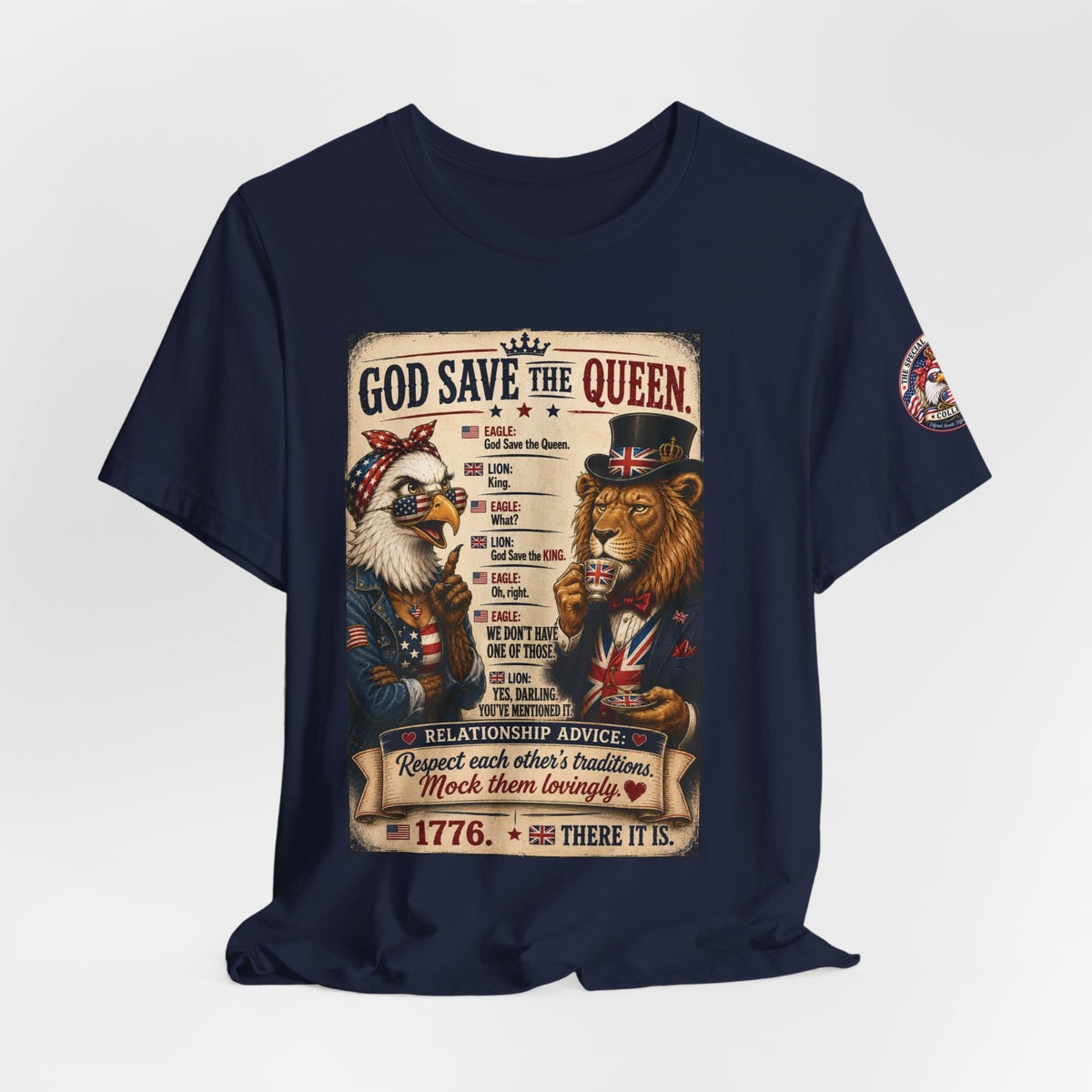 God Save the Queen — Vintage British Tribute Eagle & Lion Tee
