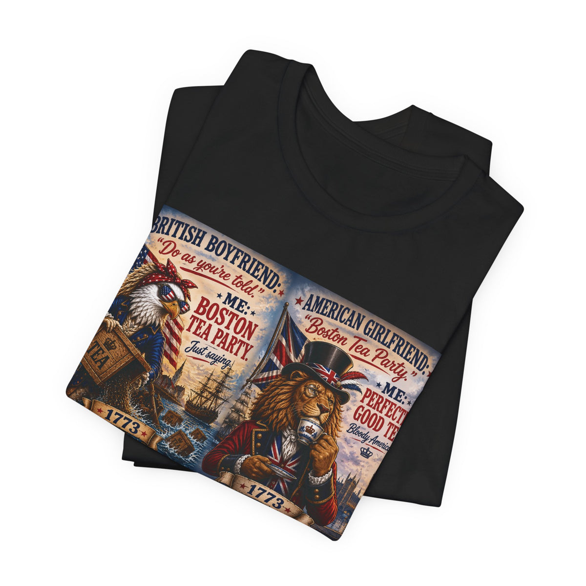 Boston Tea Party — British Boyfriend & American Girlfriend Eagle & Lion Tee